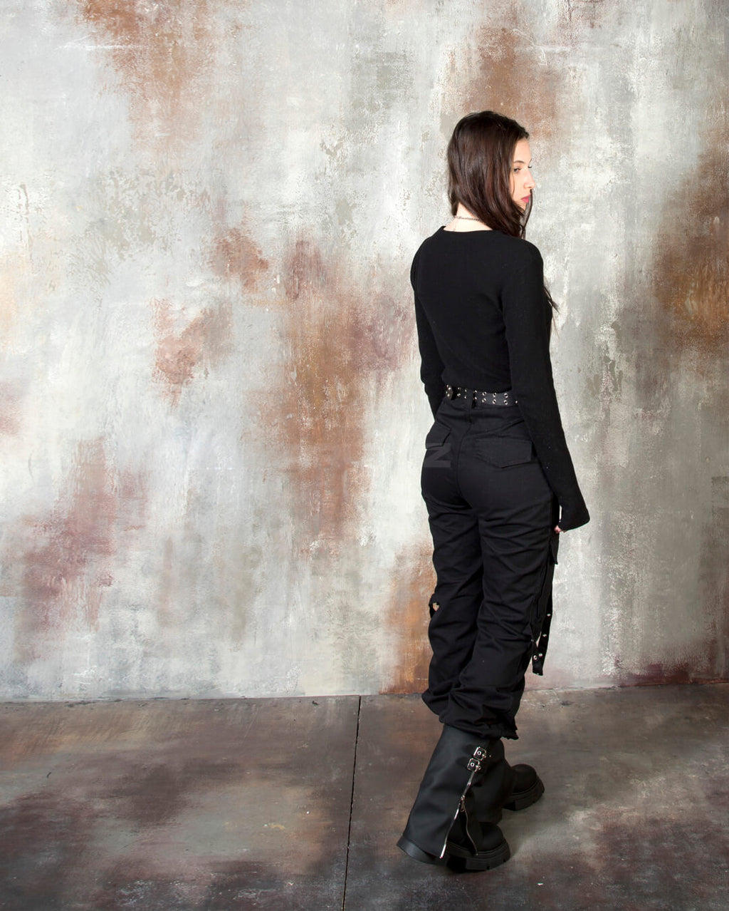Techwear Strap Multi-Pocket Bootcut Cargo Pants