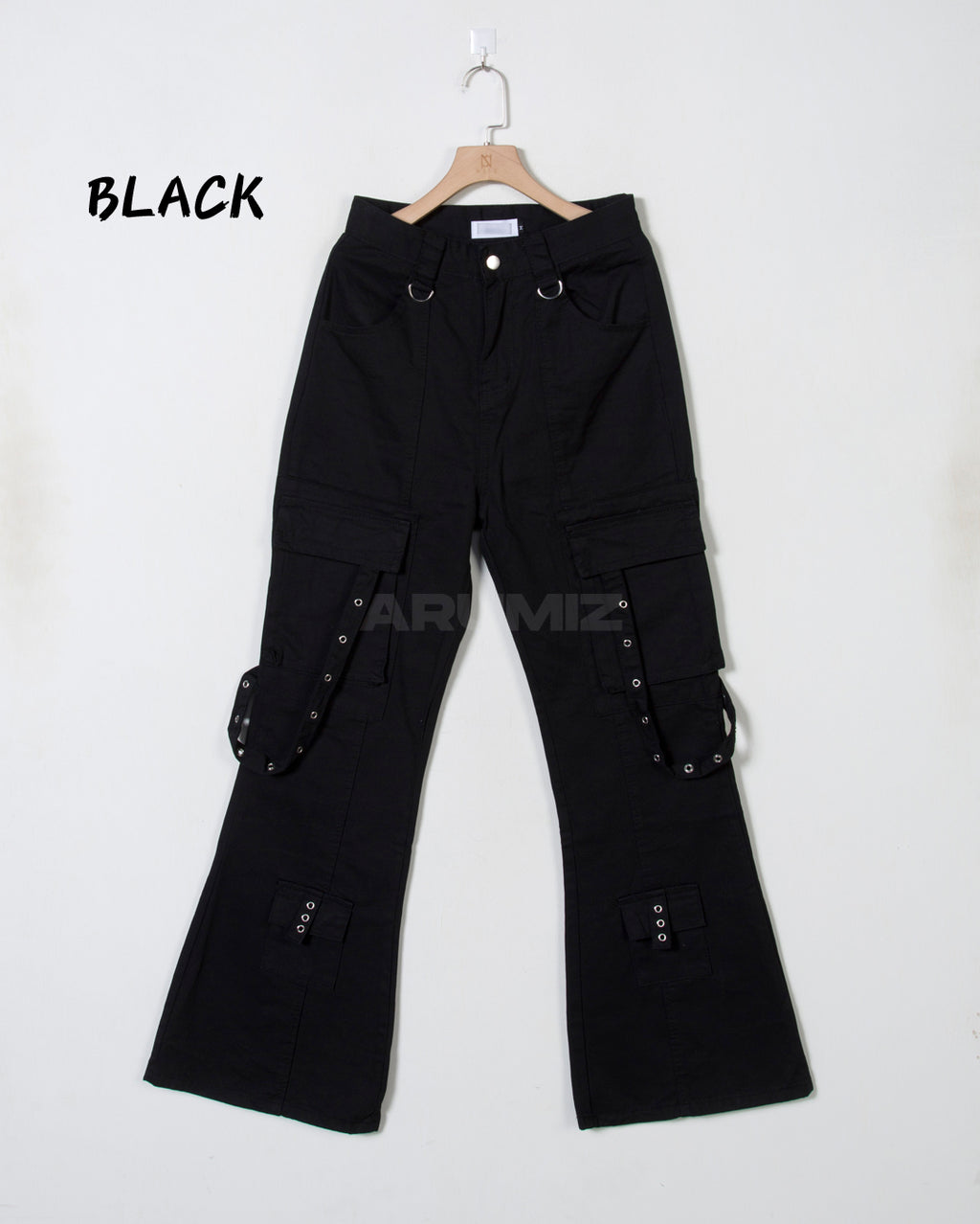 Techwear Strap Multi-Pocket Bootcut Cargo Pants