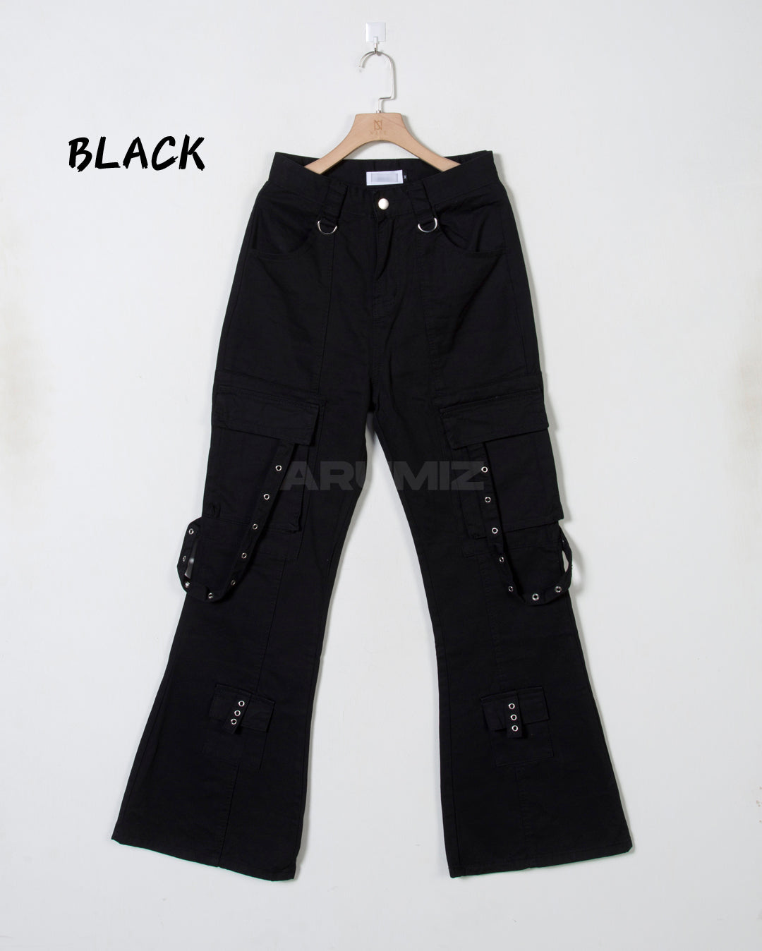 Techwear Strap Multi-Pocket Bootcut Cargo Pants
