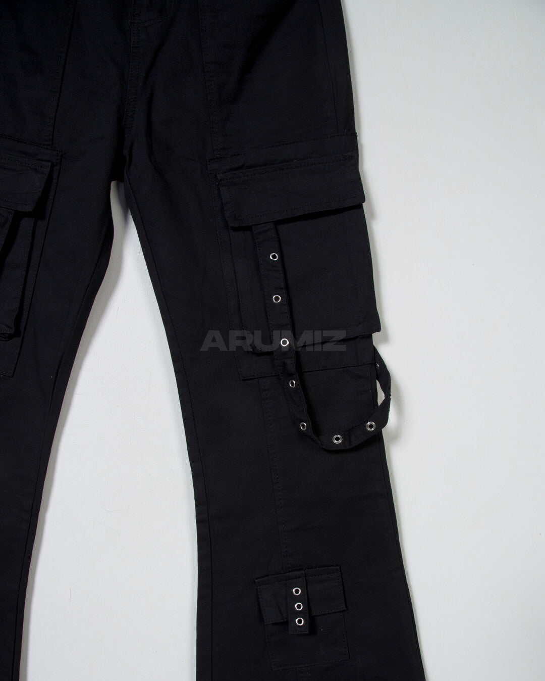 Techwear Strap Multi-Pocket Bootcut Cargo Pants