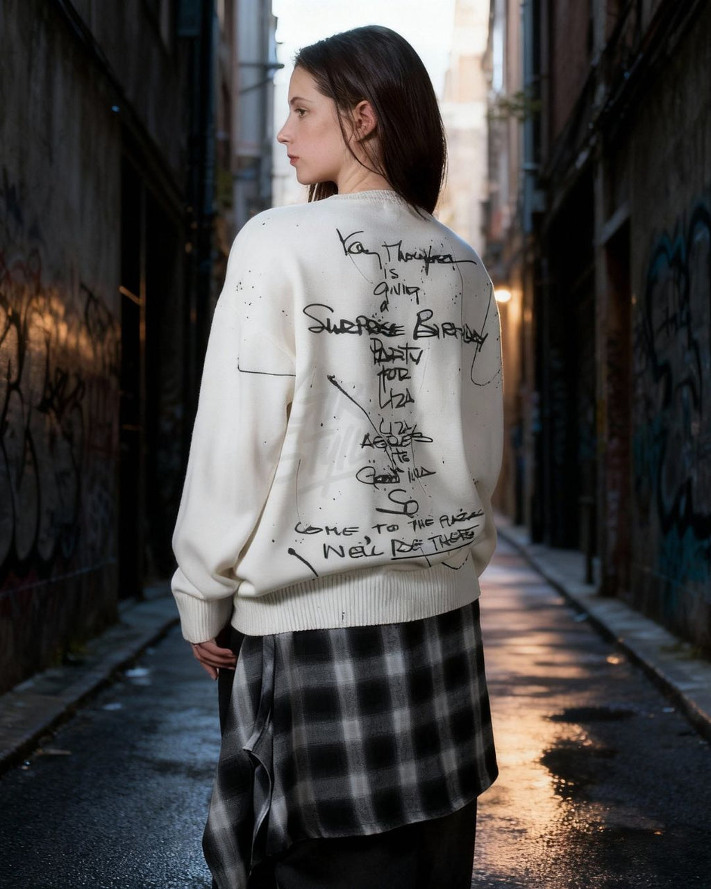 Paint Splatter Graffiti Loose-Fit Sweater