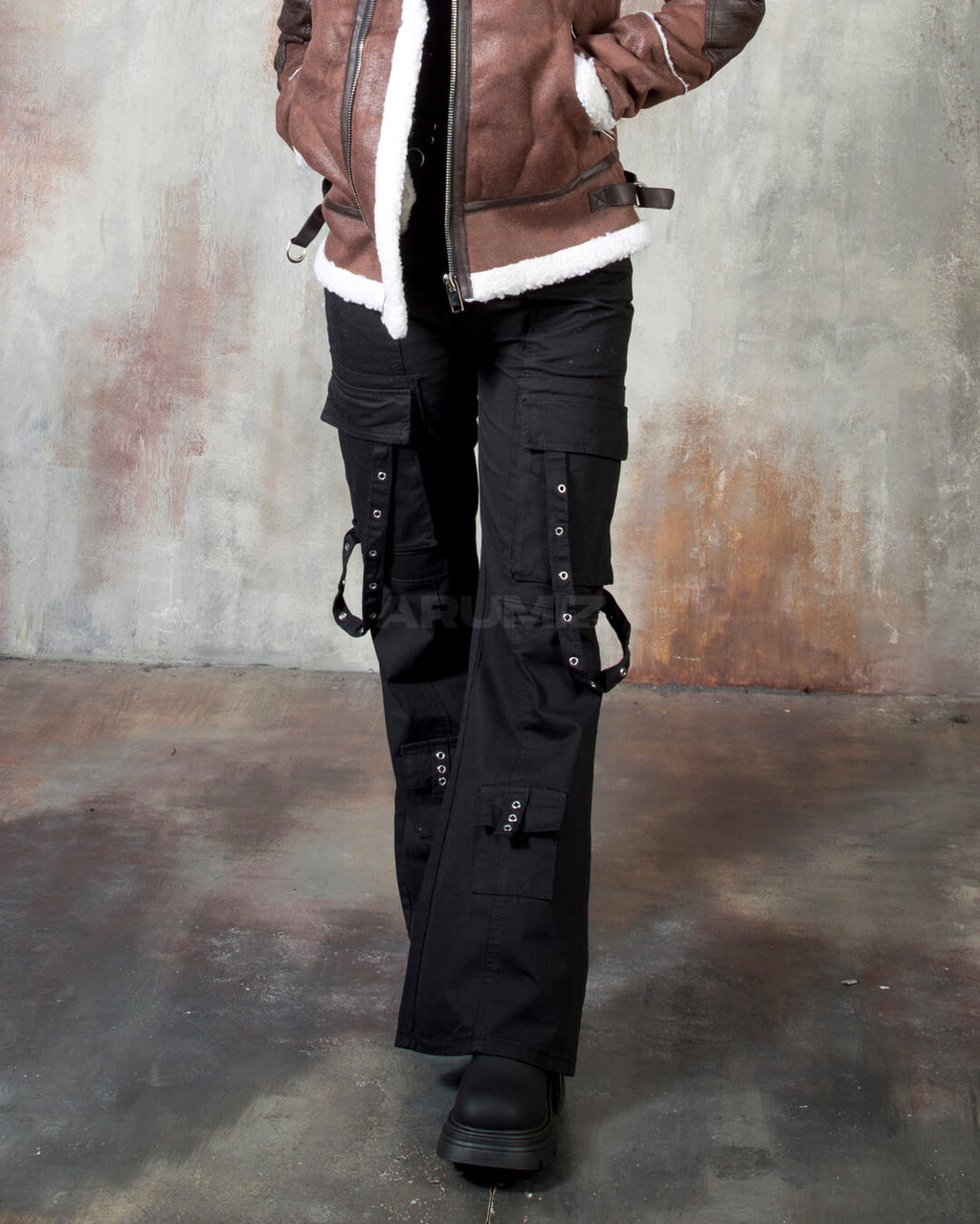 Techwear Strap Multi-Pocket Bootcut Cargo Pants