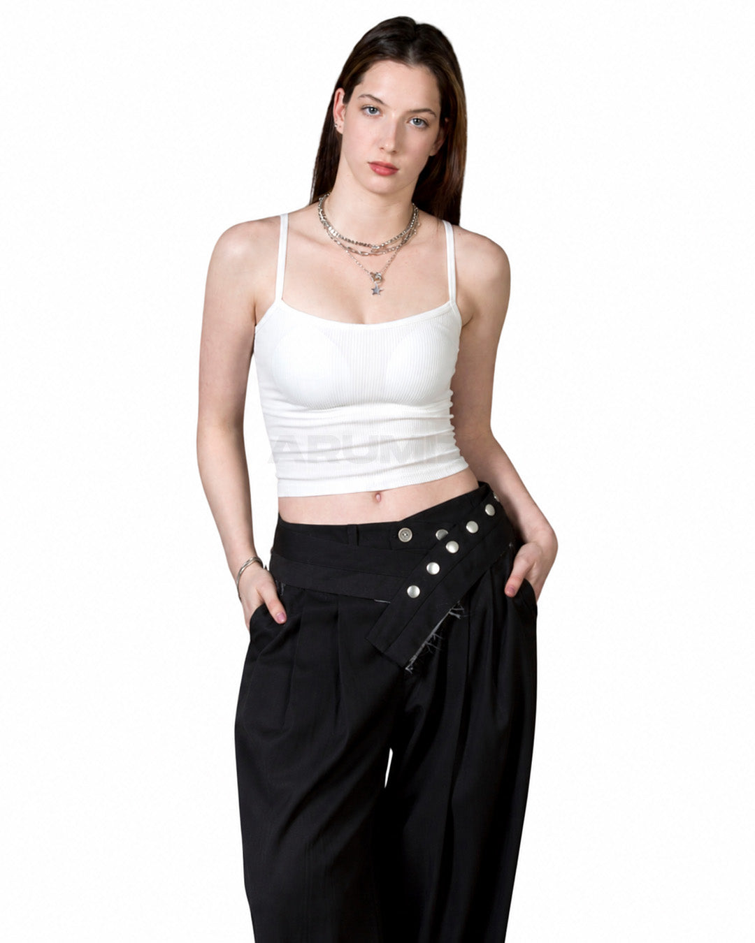 Ribbed Slim Fit Cropped Bra Top Camisole