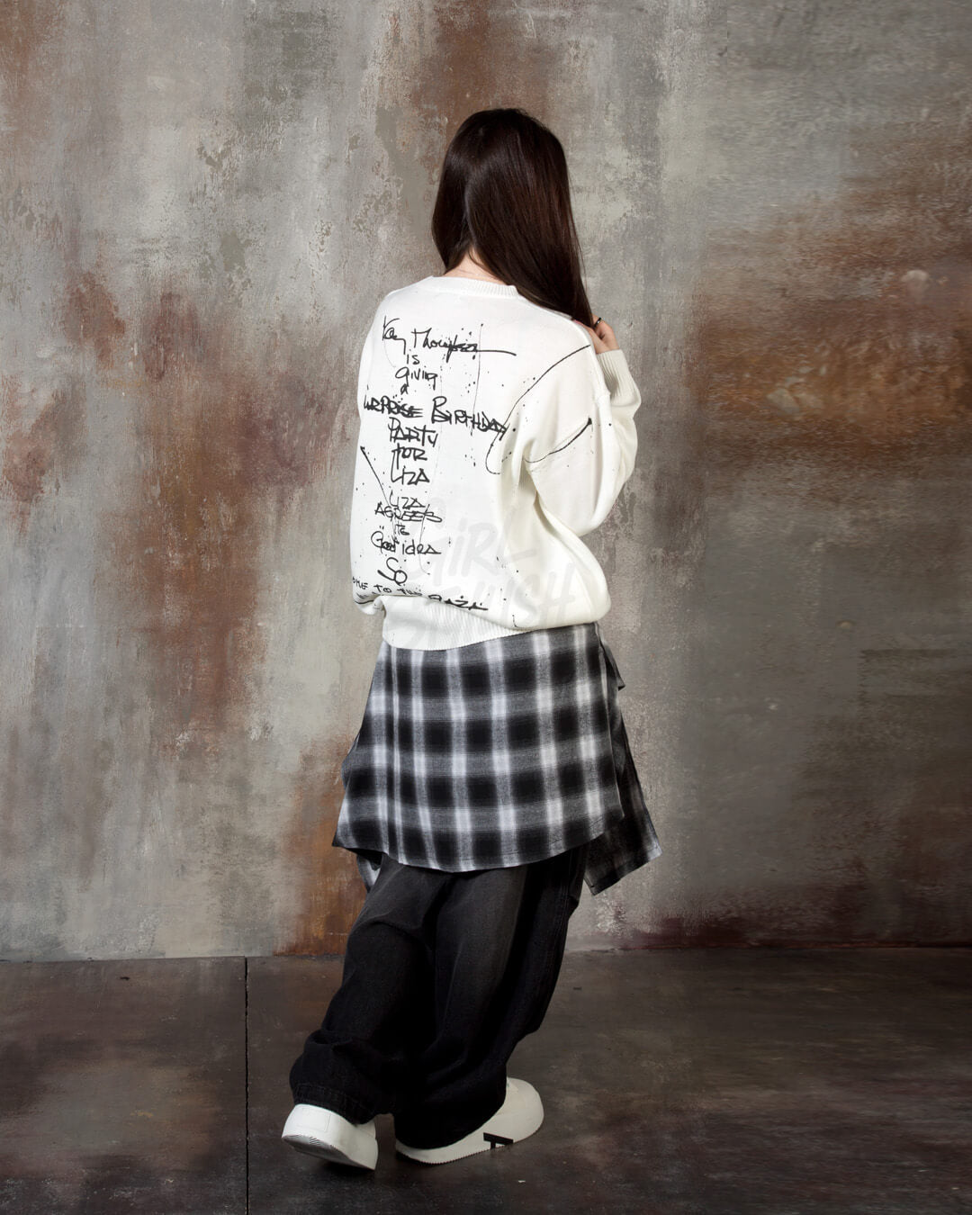 Paint Splatter Graffiti Loose-Fit Sweater