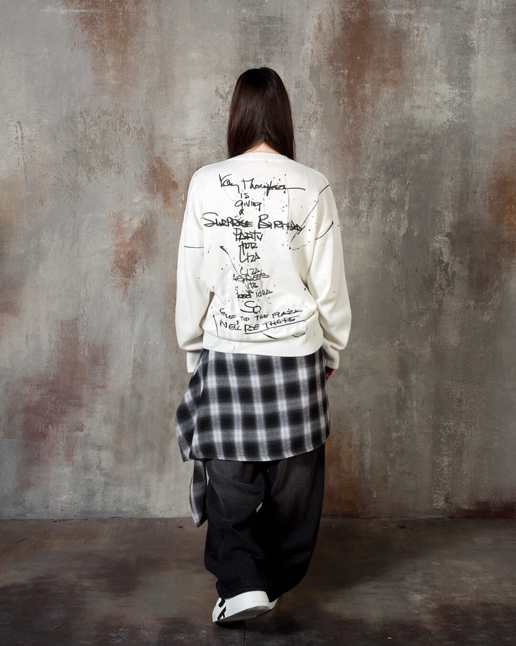Paint Splatter Graffiti Loose-Fit Sweater