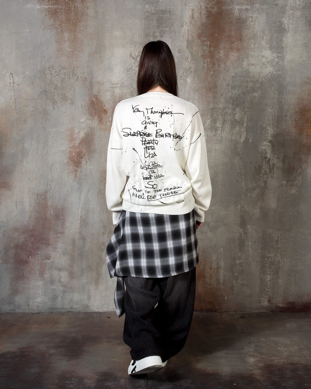 Paint Splatter Graffiti Loose-Fit Sweater