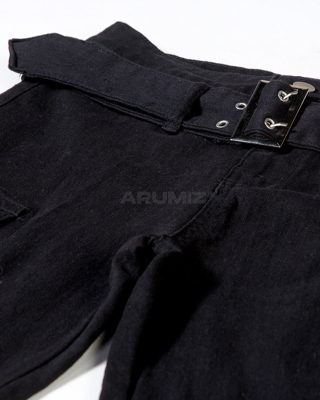 Eyelet Belt Flared Bootcut Cargo Pants