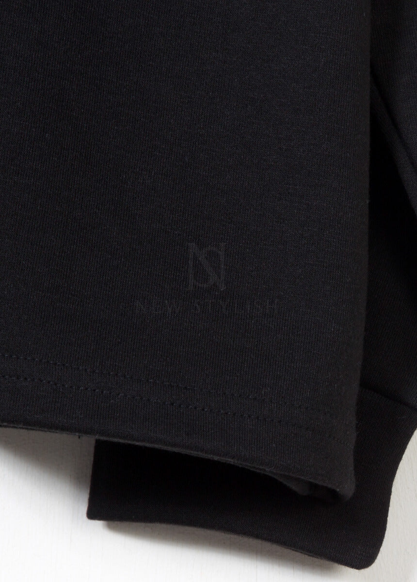 Oversized Cotton Plain Long-Sleeve T-shirt