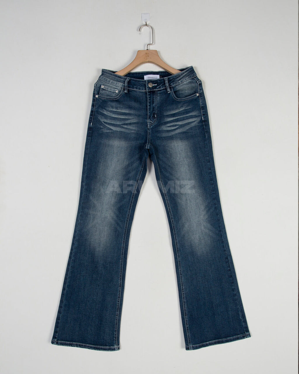 Vintage Cat Whisker Washed Flared Bootcut Jeans