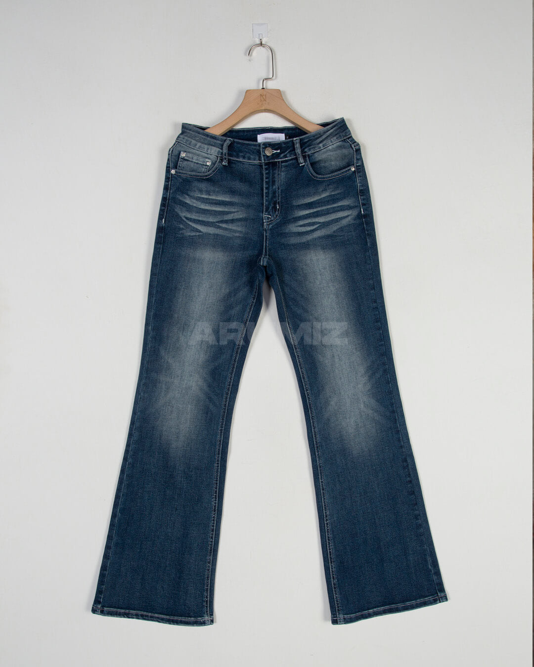 Vintage Cat Whisker Washed Flared Bootcut Jeans