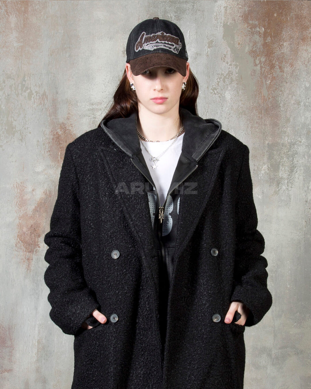 Boucle Long Double Wool Overcoat