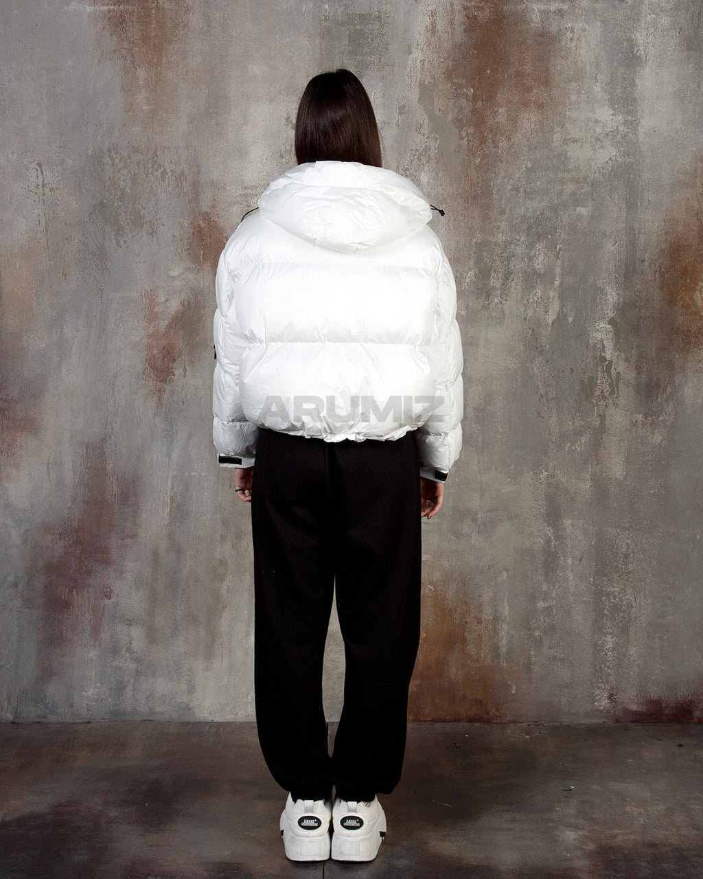 Volume Hooded Cropped Puffer Jacket