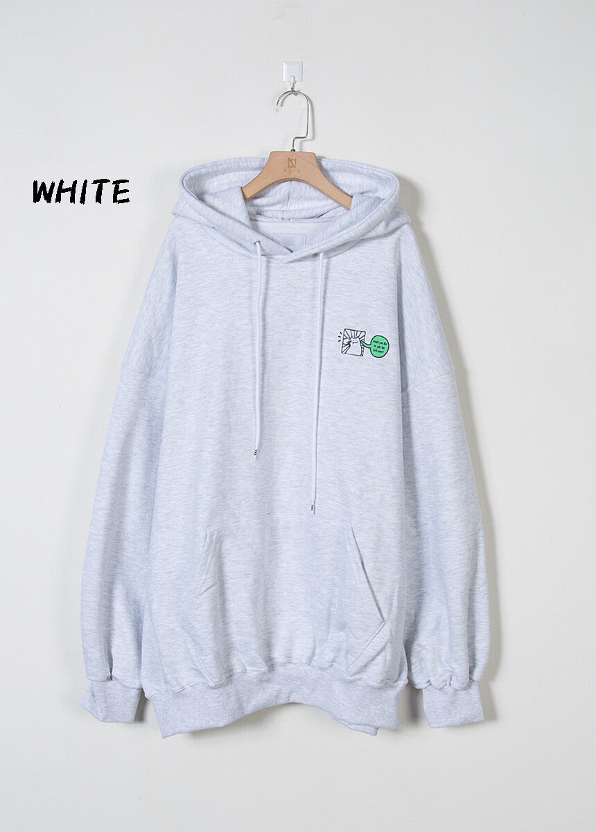 Vintage Cartoon Graphic Oversized Back-Print Hoodie