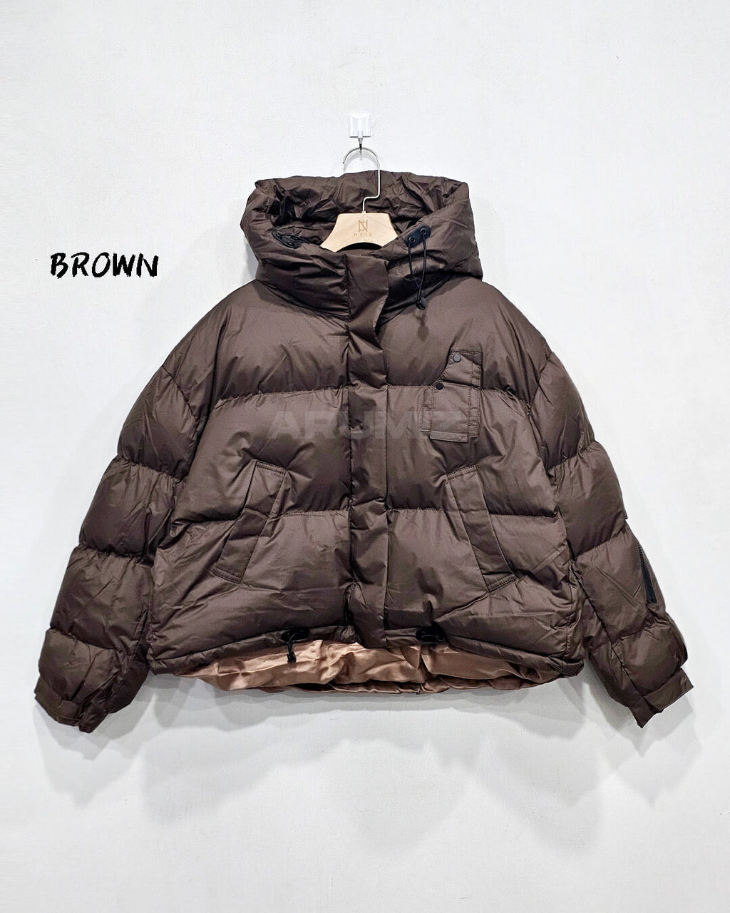Volume Hooded Cropped Puffer Jacket