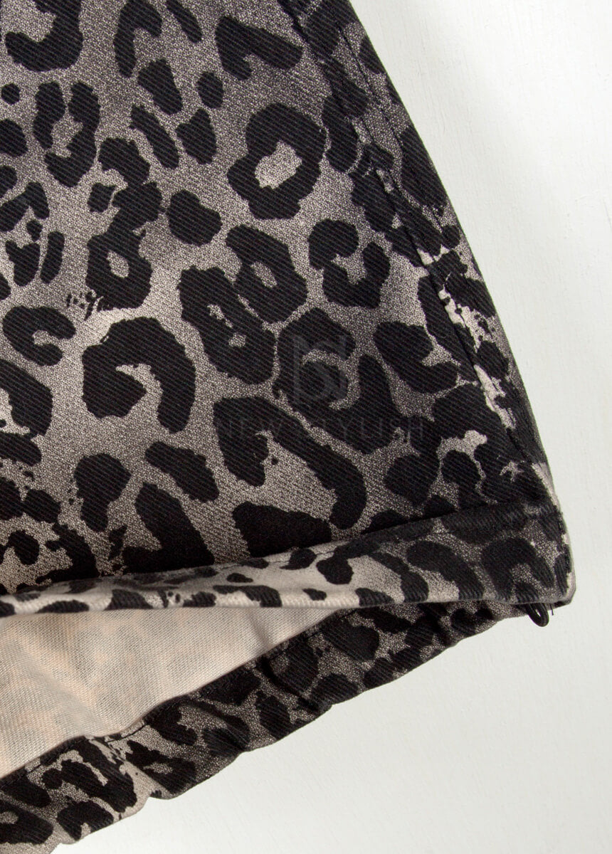 Gradient Leopard Wide-Leg Cotton Pants