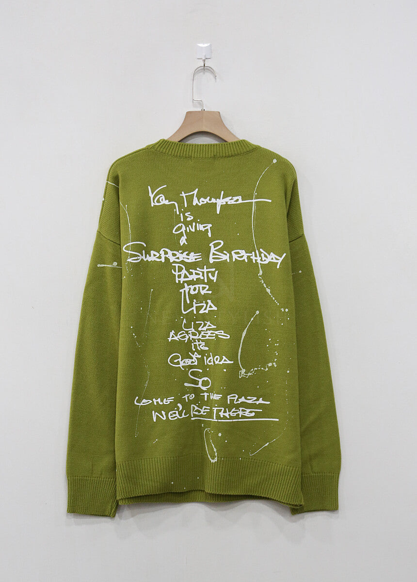 Paint Splatter Graffiti Loose-Fit Sweater