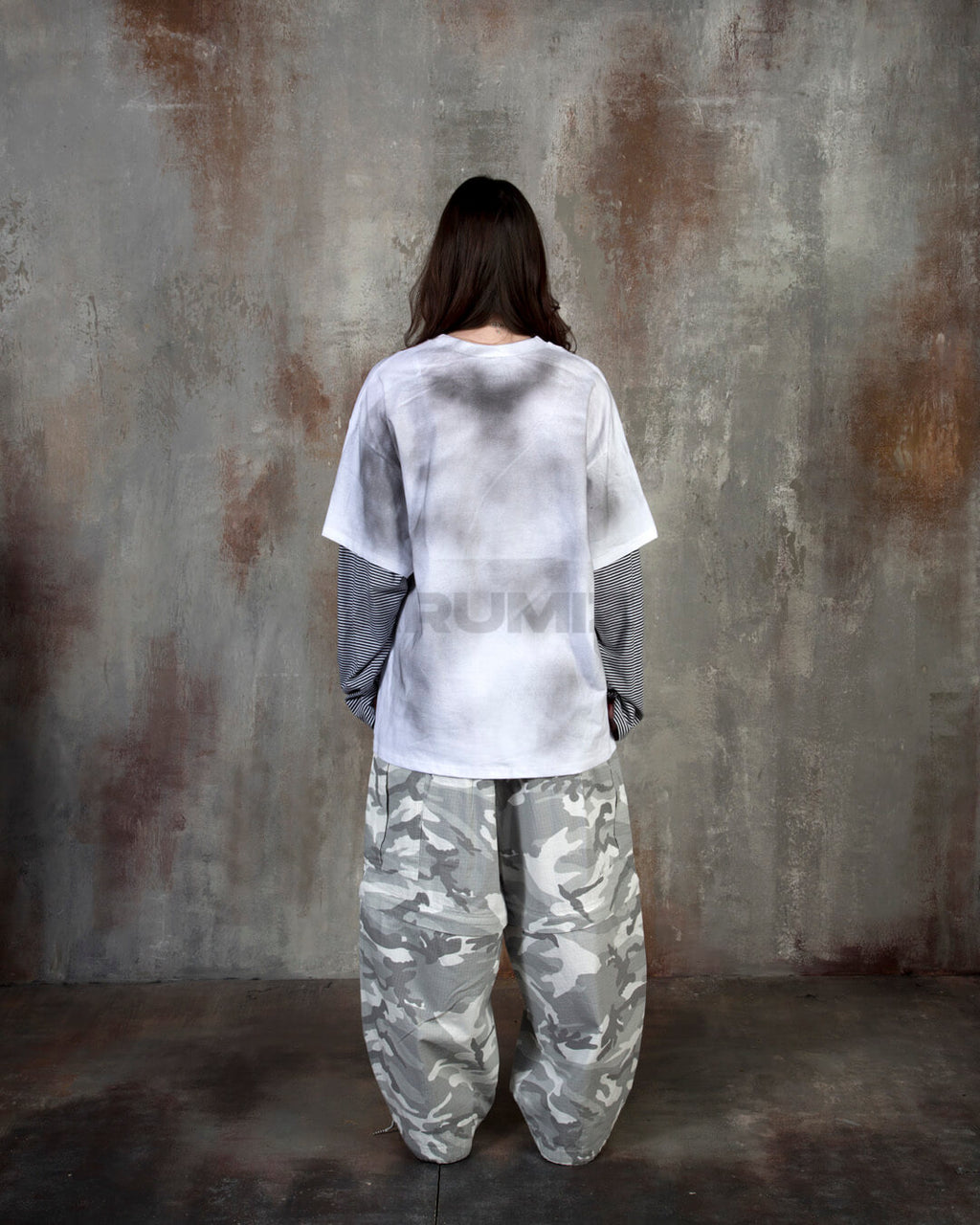 Convertible Two-Way Camo Wide-Leg Cargo Pants