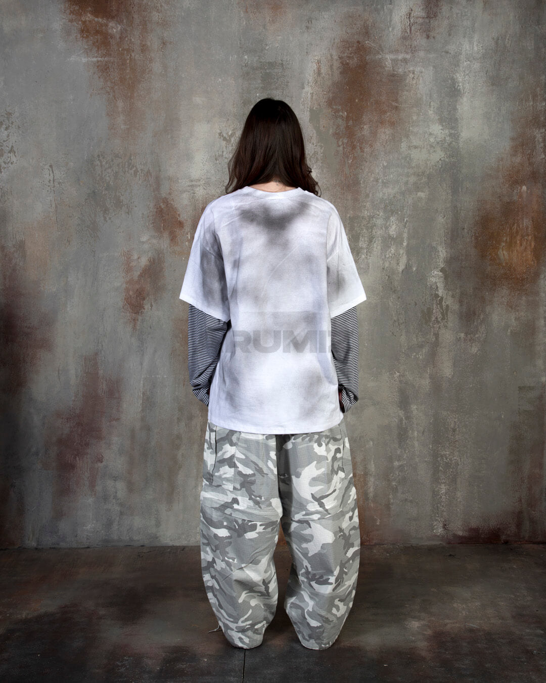 Convertible Two-Way Camo Wide-Leg Cargo Pants