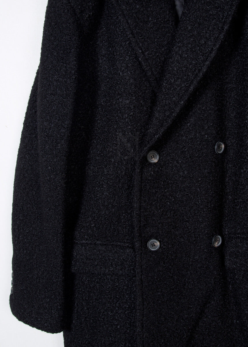 Boucle Long Double Wool Overcoat