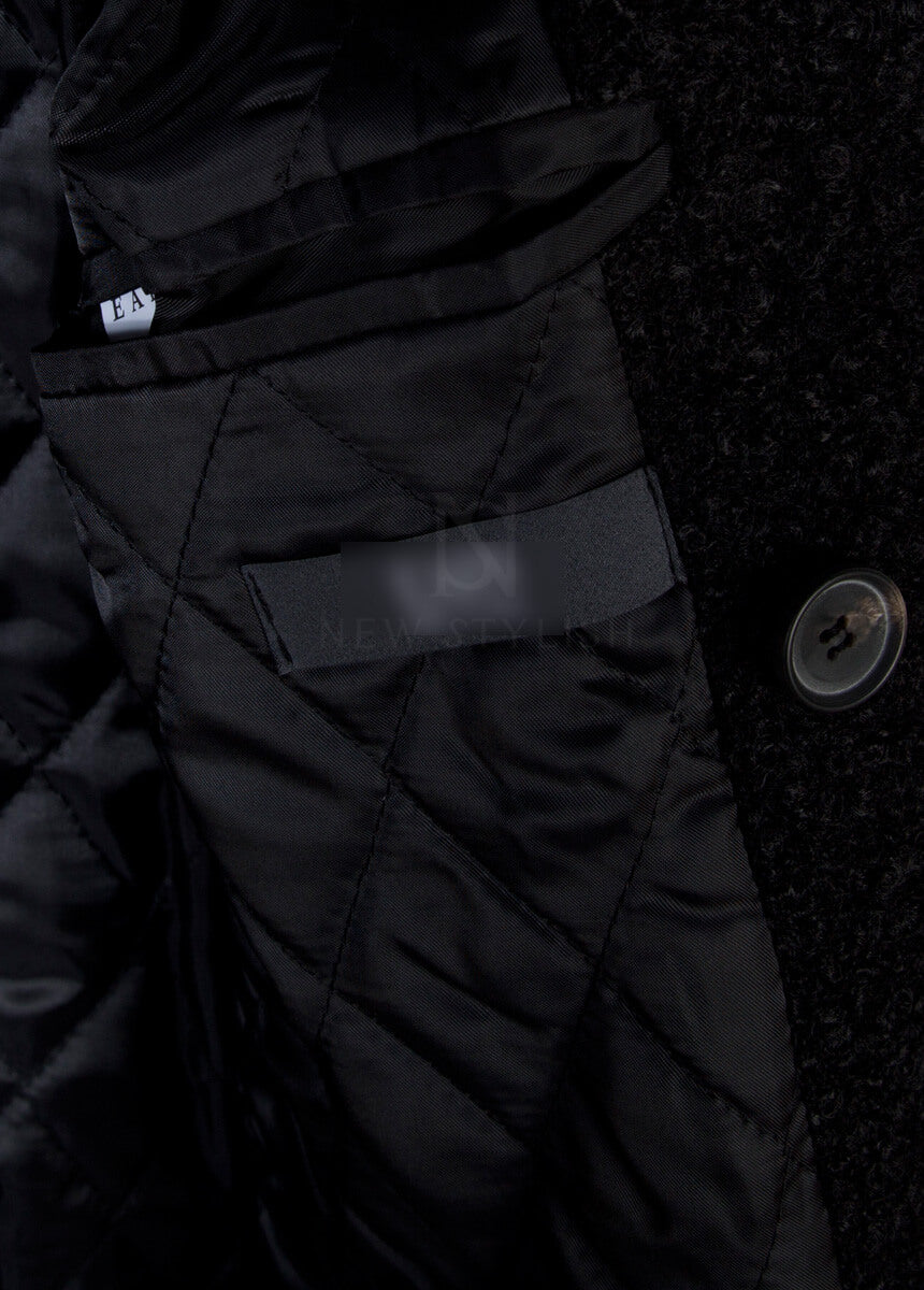 Boucle Long Double Wool Overcoat