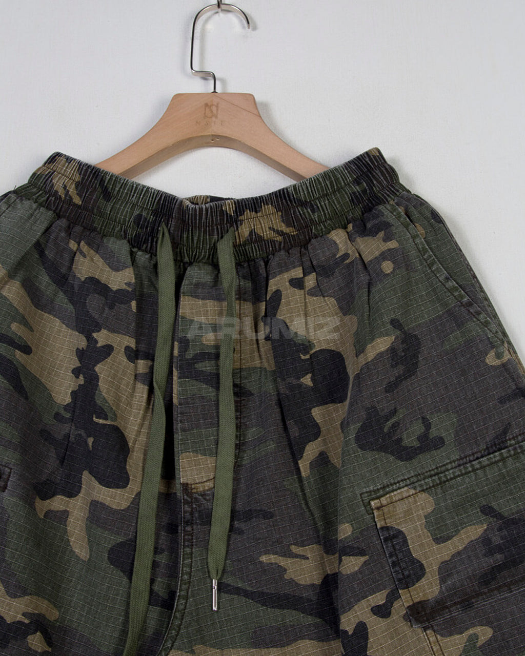 Convertible Two-Way Camo Wide-Leg Cargo Pants