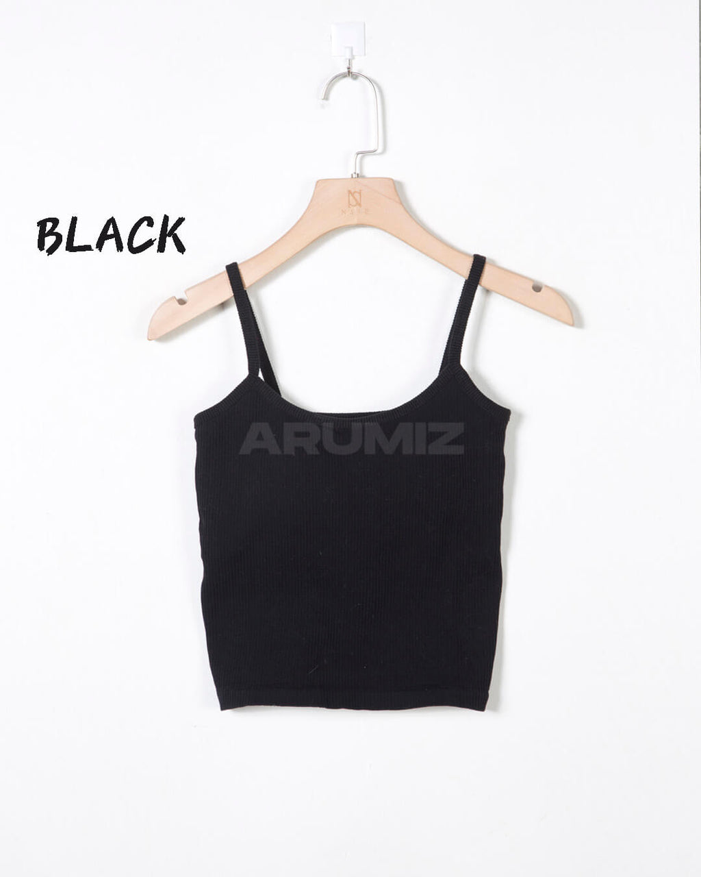Ribbed Slim Fit Cropped Bra Top Camisole