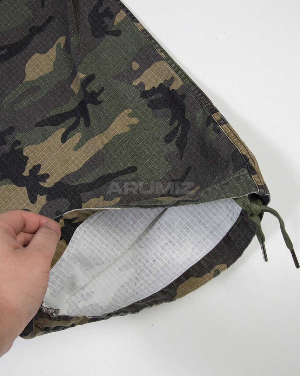 Convertible Two-Way Camo Wide-Leg Cargo Pants