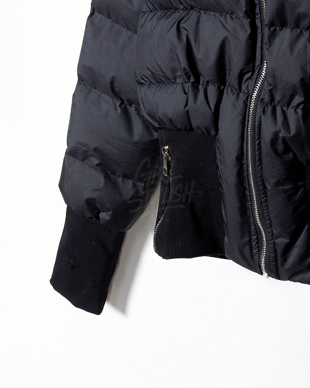 Raccoon Fur Hood Volume Crop Padded Jacket
