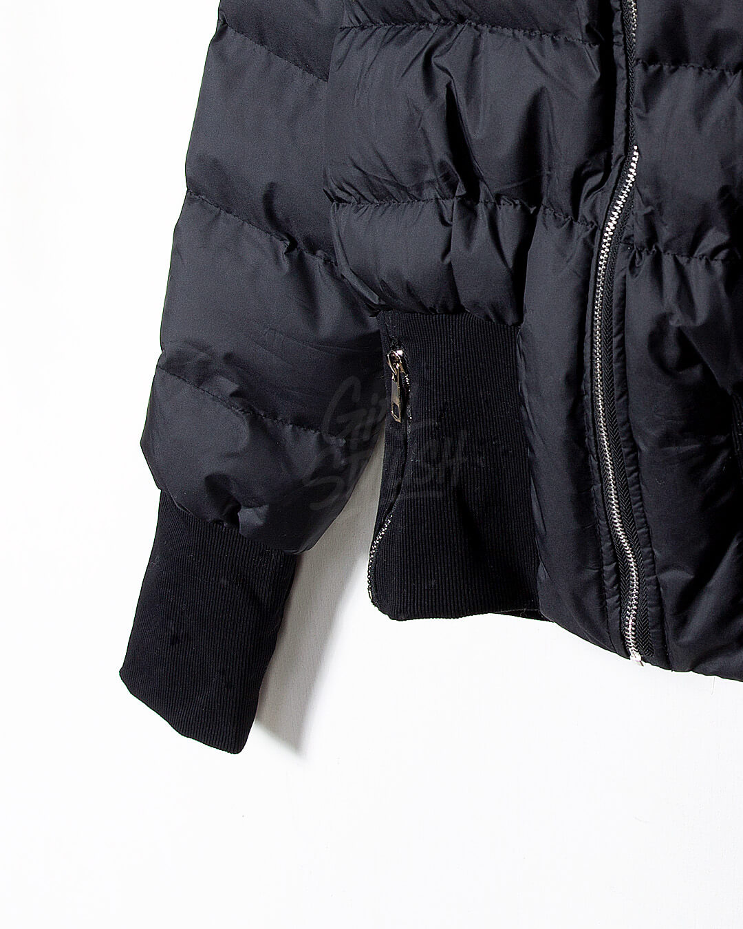 Raccoon Fur Hood Volume Crop Padded Jacket