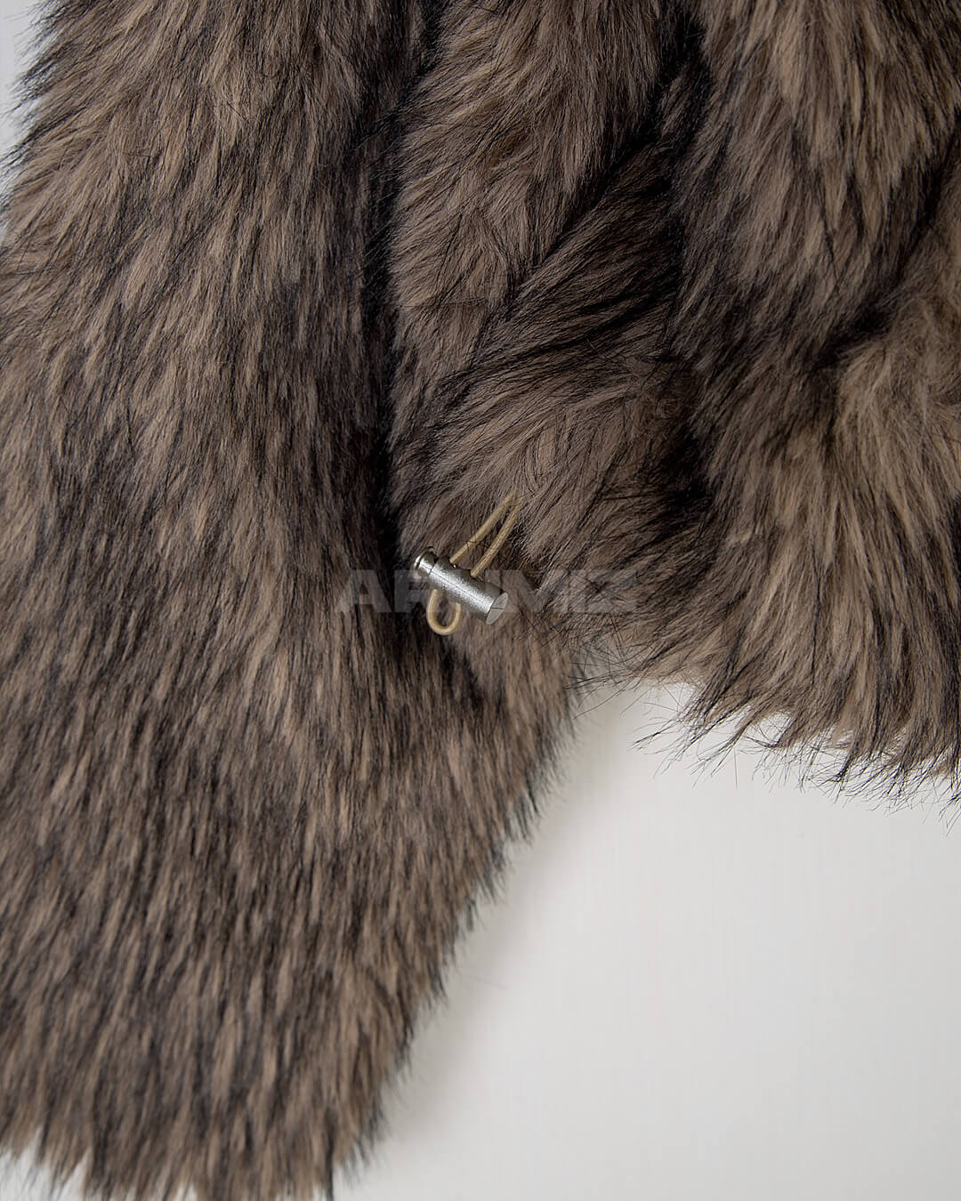 Wolf Faux Fur Hooded Cropped Jacket