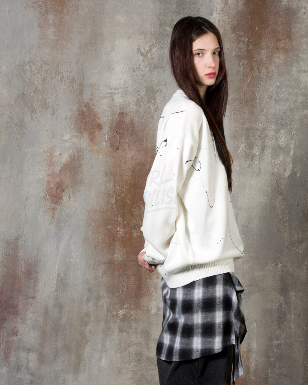 Paint Splatter Graffiti Loose-Fit Sweater