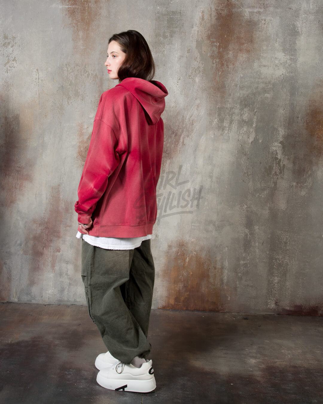 Vintage Washed Wide Cotton Zip Cargo Pants