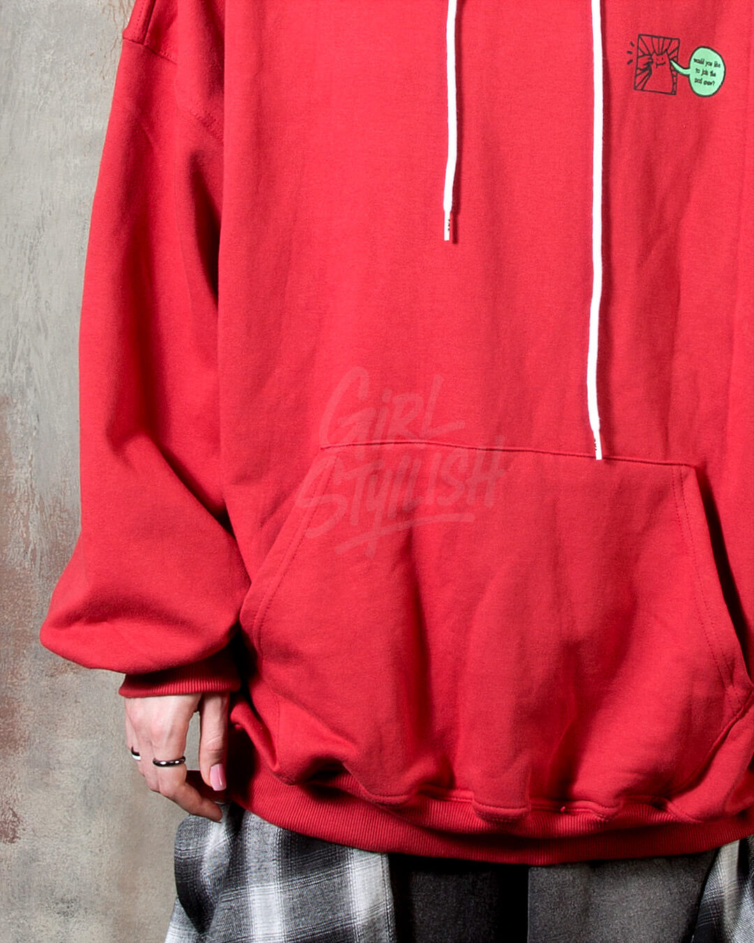 Vintage Cartoon Graphic Oversized Back-Print Hoodie